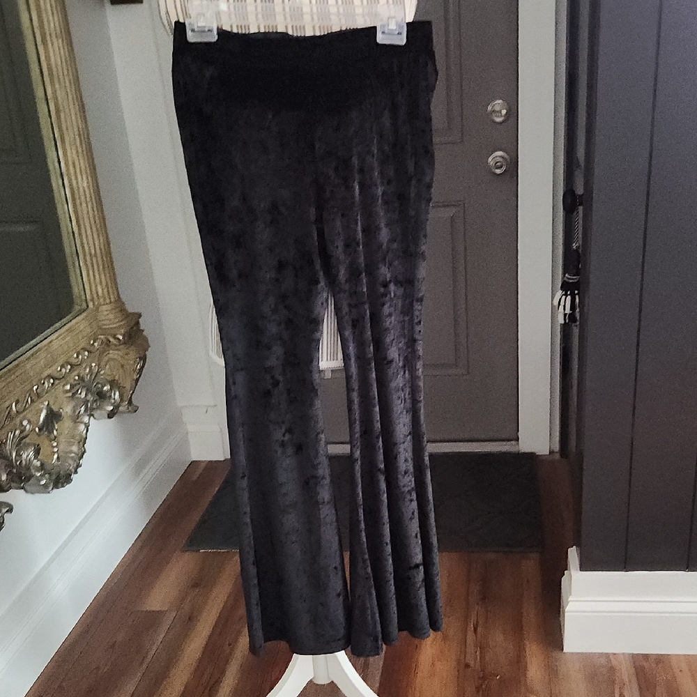 Cousin Earl Crushed Velvet Flare Pants